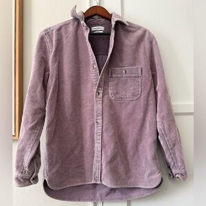 Urban Outfitters Lavender Oversized Corduroy Button Down Shirt 100% Cotton S